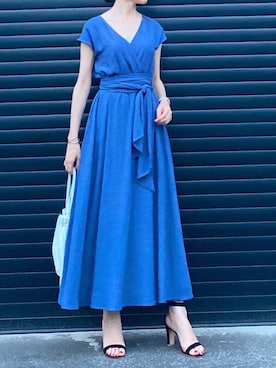 麻混2wayフレンチスリーブワンピースを使ったコーディネート一覧 Wear