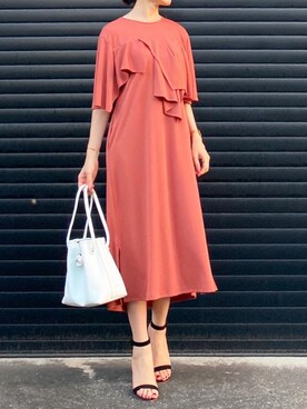 「VASIC（ヴァジック）のアイテム（トートバッグ）」を使った、kyoooco♡さん（レディース・162cm）の夏コーディネート