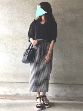 「HoneySalon by foppish（ハニーサロンバイフォピッシュ）のアイテム」を使った、naccoさん（レディース・157cm）の夏コーディネート