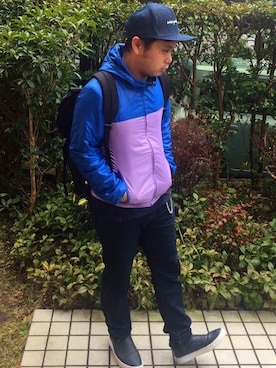 「アイテム（ダウンベスト、その他）」を使った、DJ56さん（メンズ・163cm）の冬コーディネート