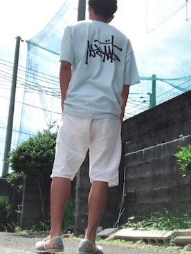 「アイテム（スリッポン）」を使った、タウタウさん（メンズ・173cm・10代）の夏コーディネート