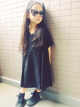 「コンバース」｜L×Mさん（キッズ・90cm）の夏コーディネート