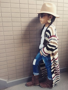 L×Mさん（キッズ・100cm）の秋コーディネート