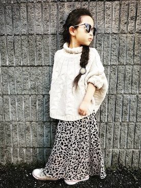 「CONVERSE（コンバース）のアイテム」を使った、L×Mさん（キッズ・110cm）の秋コーディネート