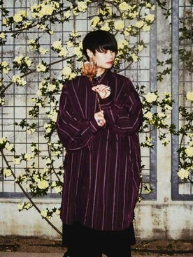 「uesdのアイテム（トップス、レッド系）」を使った、タケマさん（メンズ・175cm）の春コーディネート