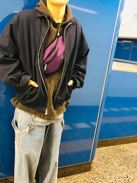 「スイングトップ」｜「Levi's（リーバイス）のアイテム」を使った、とみー（なるべく相互）さん（メンズ・176cm）の冬コーディネート