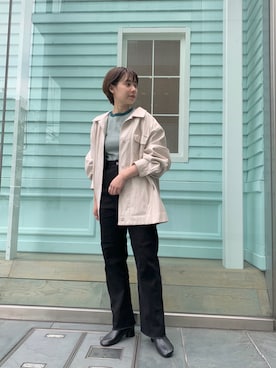 「Kastane」｜「アイテム（カバーオール）」を使った、こなつさん（レディース・155cm）の秋コーディネート