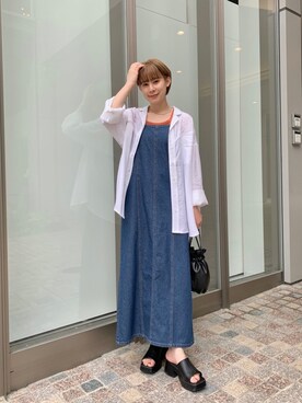 ワンピース ブルー ネイビー 青色系 コーディネート Zozotown