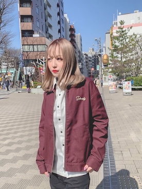 「Subciety（サブサエティ）のアイテム（ジャケット/アウター）」を使った、mocaさん（レディース・158cm）の春コーディネート