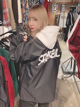 「アイテム（ナイロンジャケット）」を使った、mocaさん（レディース・158cm・20代）の春コーディネート