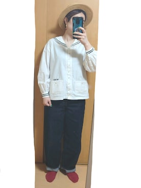 「ED HAT（エドハット）のアイテム」を使った、いおさん（レディース・160cm）の春コーディネート