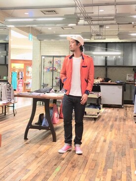 「アイテム（ルームウェア/パジャマ）」を使った、K.ODAさん（メンズ・182cm）の夏コーディネート