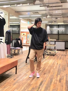 「ビックＴシャツ」｜K.ODAさん（メンズ・182cm）の秋コーディネート