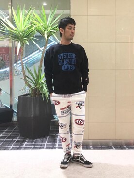 「パンクコーデ」｜「アイテム（スウェット）」を使った、K.ODAさん（メンズ・182cm）の秋コーディネート
