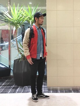 「アイテム（ルームウェア/パジャマ）」を使った、K.ODAさん（メンズ・182cm）の秋コーディネート
