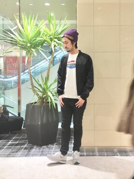 「ラフコーデ」｜「アイテム（スカジャン）」を使った、K.ODAさん（メンズ・182cm）の冬コーディネート