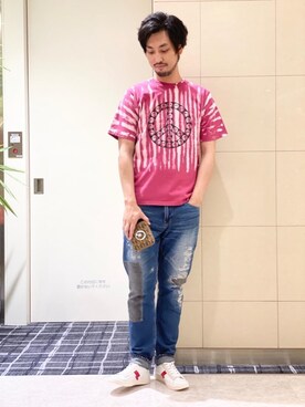「アイテム（財布）」を使った、K.ODAさん（メンズ・182cm）の夏コーディネート