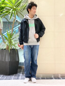 「ロックコーデ」｜「アイテム（ブルゾン）」を使った、K.ODAさん（メンズ・182cm）の秋コーディネート