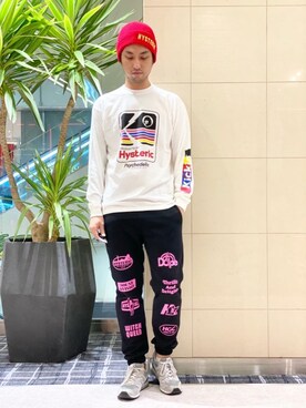 「ロックコーデ」｜「アイテム（ニットキャップ/ビーニー）」を使った、K.ODAさん（メンズ・182cm）の秋コーディネート