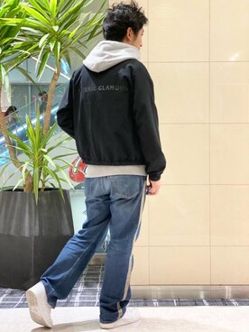 「ロックコーデ」｜「アイテム（ブルゾン）」を使った、K.ODAさん（メンズ・182cm）の秋コーディネート