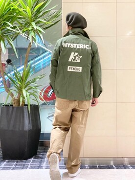 「ロックコーデ」｜「アイテム（ミリタリージャケット）」を使った、K.ODAさん（メンズ・182cm）の秋コーディネート