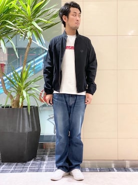 「ロックコーデ」｜「アイテム（ブルゾン）」を使った、K.ODAさん（メンズ・182cm）の秋コーディネート