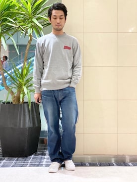 「ロックコーデ」｜「アイテム（スウェット）」を使った、K.ODAさん（メンズ・182cm）の秋コーディネート