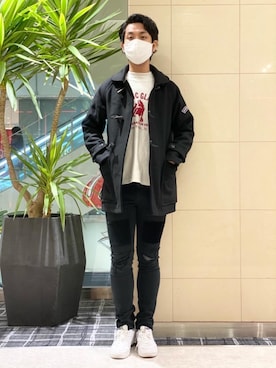 「コラボレーション」｜「アイテム（その他アウター）」を使った、K.ODAさん（メンズ・182cm）の秋コーディネート