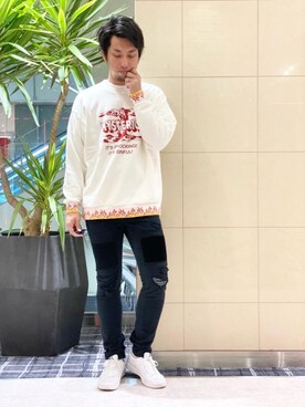 「ロックコーデ」｜「アイテム（スウェット）」を使った、K.ODAさん（メンズ・182cm）の秋コーディネート