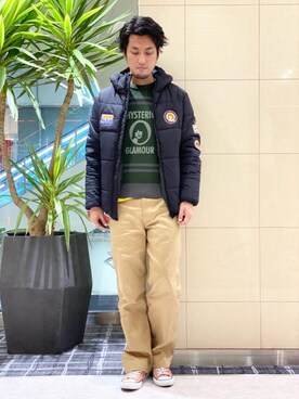 「ロックコーデ」｜「アイテム（スウェット）」を使った、K.ODAさん（メンズ・182cm）の秋コーディネート