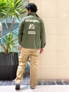 「ロックコーデ」｜「アイテム（ミリタリージャケット）」を使った、K.ODAさん（メンズ・182cm）の秋コーディネート