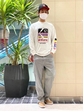 「ロックコーデ」｜「アイテム（キャップ）」を使った、K.ODAさん（メンズ・182cm）の秋コーディネート