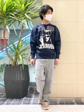 「ロックコーデ」｜「アイテム（スウェット）」を使った、K.ODAさん（メンズ・182cm）の秋コーディネート