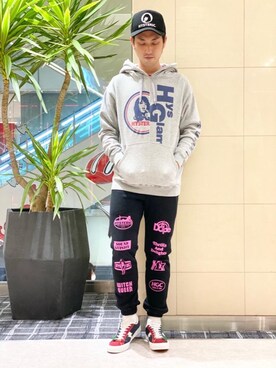 「ロックコーデ」｜「アイテム（キャップ）」を使った、K.ODAさん（メンズ・182cm）の秋コーディネート