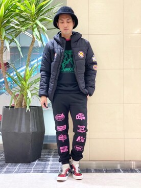 「ロックコーデ」｜「アイテム（ブルゾン）」を使った、K.ODAさん（メンズ・182cm）の秋コーディネート