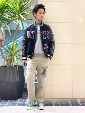 「ロックコーデ」｜「アイテム（スタジャン）」を使った、K.ODAさん（メンズ・182cm）の秋コーディネート