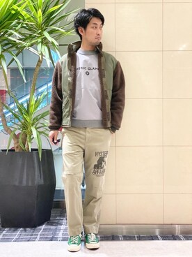 「ロックコーデ」｜「アイテム（ブルゾン）」を使った、K.ODAさん（メンズ・182cm）の秋コーディネート