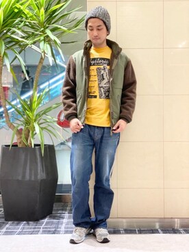 「ロックコーデ」｜「アイテム（ブルゾン）」を使った、K.ODAさん（メンズ・182cm）の秋コーディネート