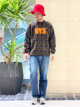「ロックコーデ」｜「アイテム（スウェット）」を使った、K.ODAさん（メンズ・182cm）の秋コーディネート