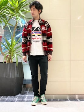「ロックコーデ」｜「アイテム（ジャージ）」を使った、K.ODAさん（メンズ・182cm）の秋コーディネート