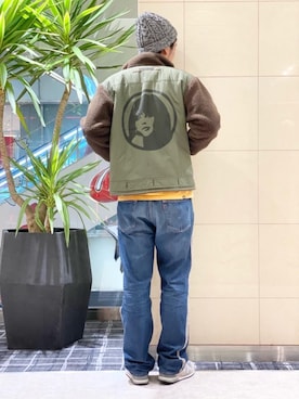 「ロックコーデ」｜「アイテム（ブルゾン）」を使った、K.ODAさん（メンズ・182cm）の秋コーディネート