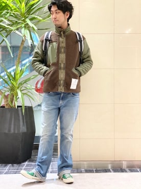 「ロックコーデ」｜「アイテム（ブルゾン）」を使った、K.ODAさん（メンズ・182cm）の冬コーディネート