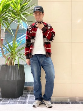「ミリタリーコーデ」｜「アイテム（ジャージ）」を使った、K.ODAさん（メンズ・182cm）の冬コーディネート