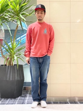 「ロックコーデ」｜「アイテム（スウェット）」を使った、K.ODAさん（メンズ・182cm）の冬コーディネート