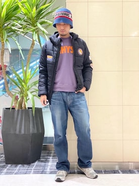 「ロックコーデ」｜「アイテム（ブルゾン）」を使った、K.ODAさん（メンズ・182cm）の冬コーディネート