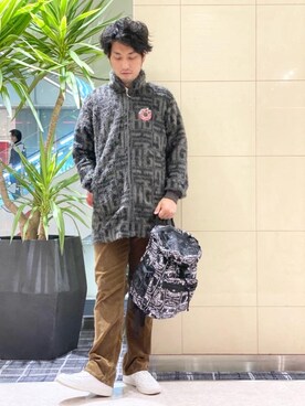 「ロックコーデ」｜「アイテム（ブルゾン）」を使った、K.ODAさん（メンズ・182cm）の冬コーディネート