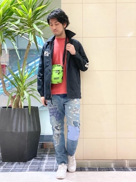 「ロックコーデ」｜「アイテム（スウェット）」を使った、K.ODAさん（メンズ・182cm）の冬コーディネート