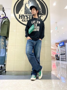 「ロックコーデ」｜「アイテム（キャップ）」を使った、K.ODAさん（メンズ・182cm）の冬コーディネート