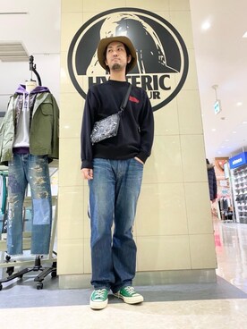 「ロックコーデ」｜「アイテム（スウェット）」を使った、K.ODAさん（メンズ・182cm）の冬コーディネート