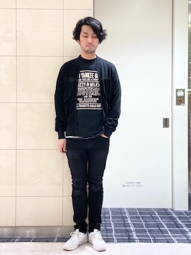 「ロックコーデ」｜「アイテム（その他アウター）」を使った、K.ODAさん（メンズ・182cm）の春コーディネート